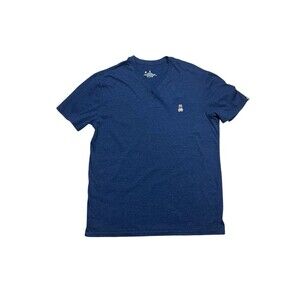 Psycho Bunny Men’s Classic V Neck Tee Shirt Navy Size Large Cotton Polyester